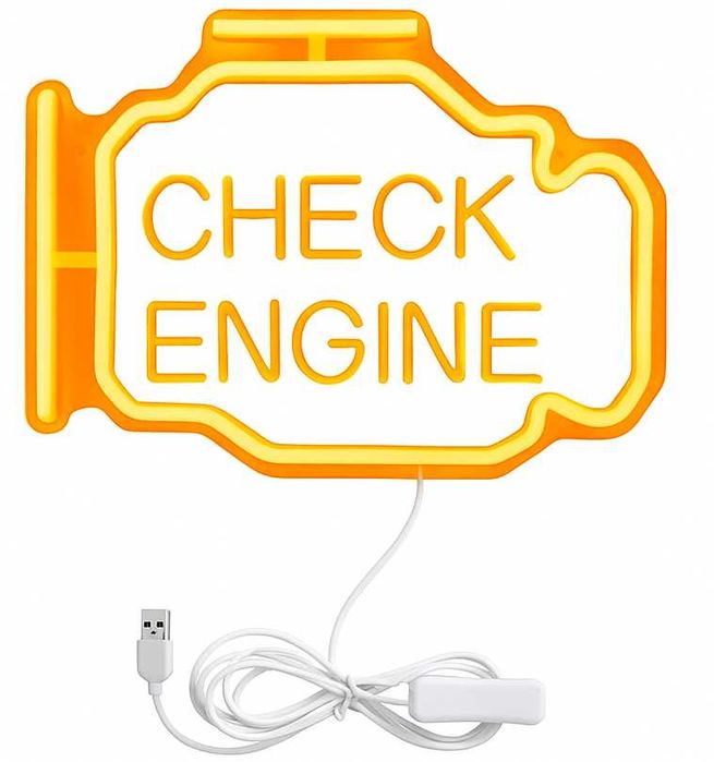 Reclama luminoasa LED Neon „Check Engine”