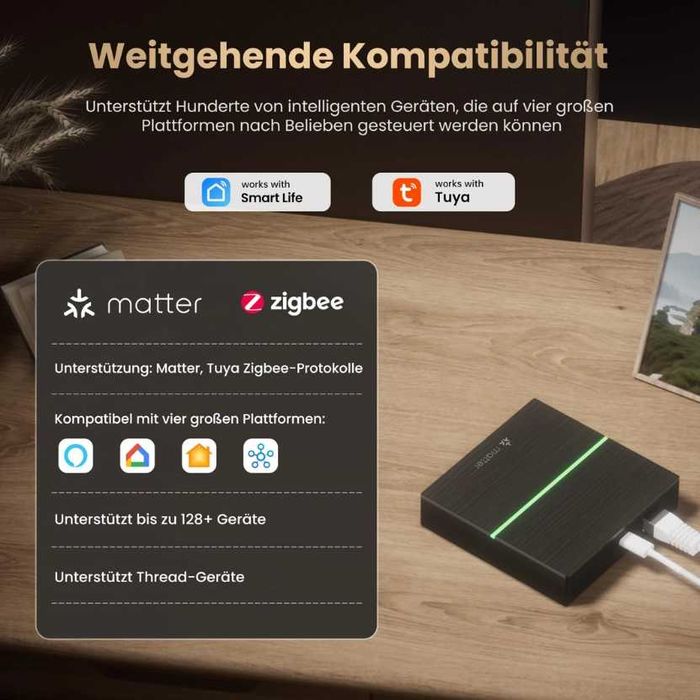 Hub inteligent pentru casă, controler Matter, Zigbee Gateway