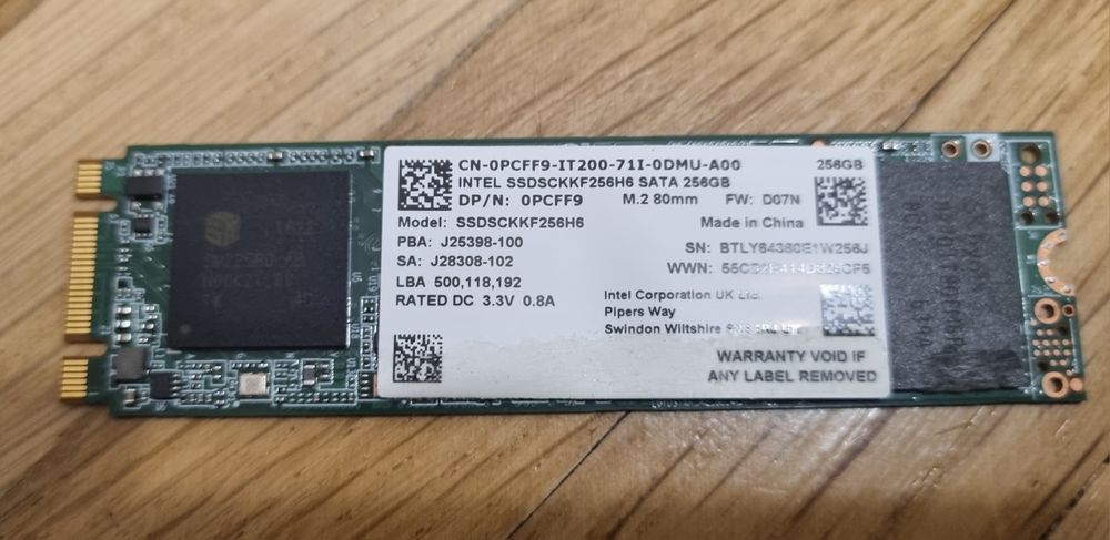 SSD M2 Intel 256GB