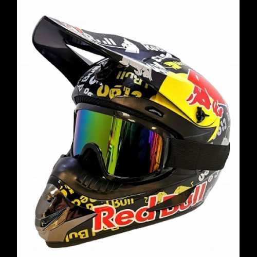 Каска Red Bull Крос Мотор/Скутер/Бъги/Вело/АТВ-+ очила -32153