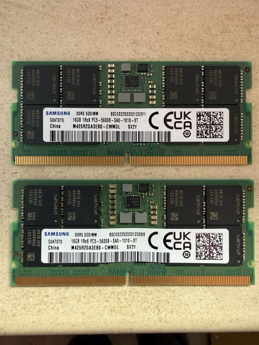 32gb (2x16gb) RAM DDR5 5600 Samsung за лаптоп