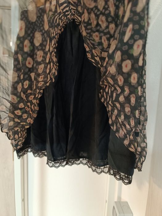 Fustă vaporoasă pe elastic, jupă cu dantelă masu