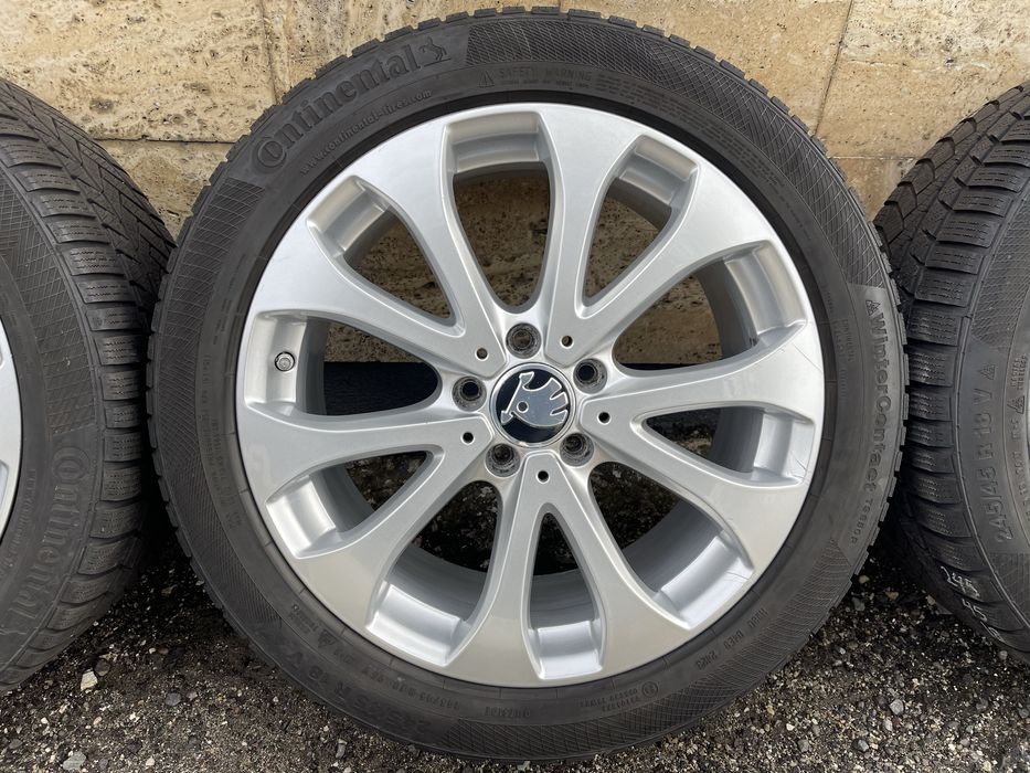 Jante Roti 18 Skoda Superb 3 VW Passat B8 Anvelope iarna 245 45 R18