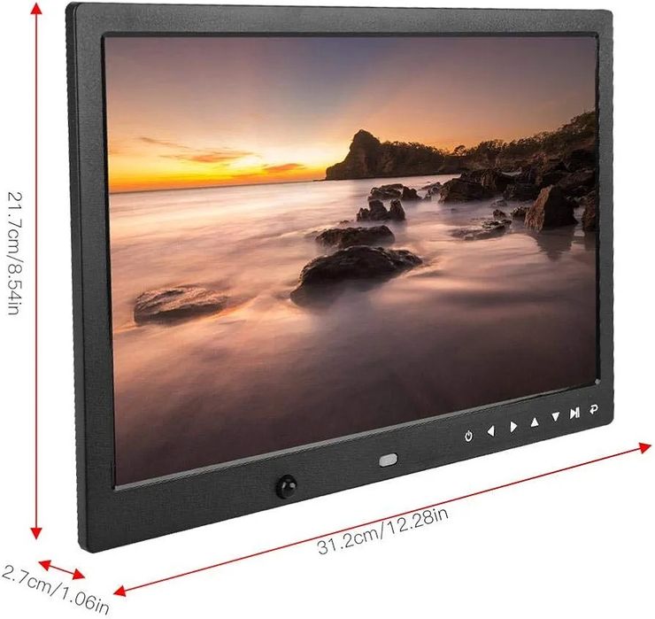 Голям размер Многофункционална цифрова фоторамка 13", детектор на движ