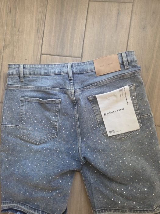 Blugi noi Purple scurti jorts