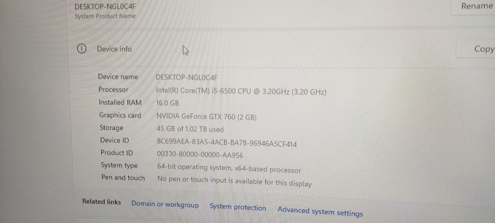 Unitate PC i5 gen a 6a