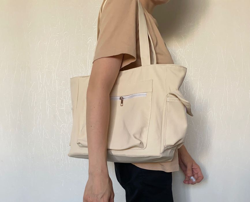 сумка-шоппер белая