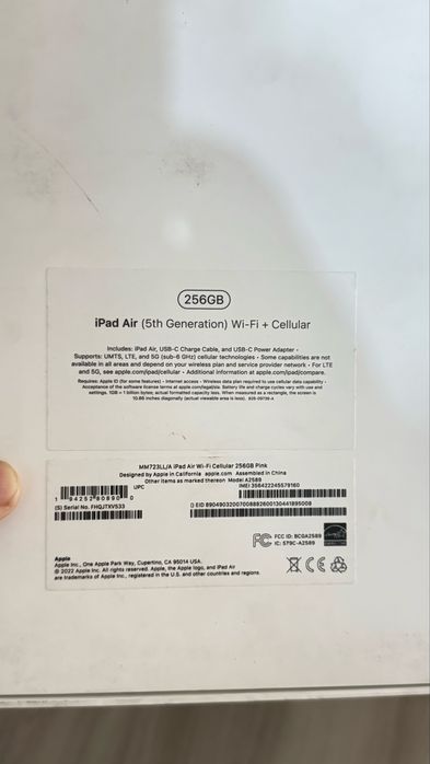 Ipad air m1 256gb + cellular