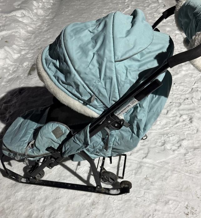 Санки-коляска с утеплителем