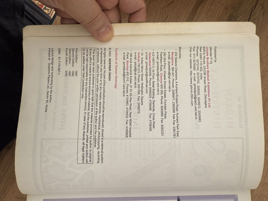 Human histology на английском языке