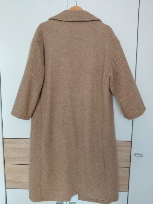 Дълго дамско палто One Size/ Oversize с 35% вълна