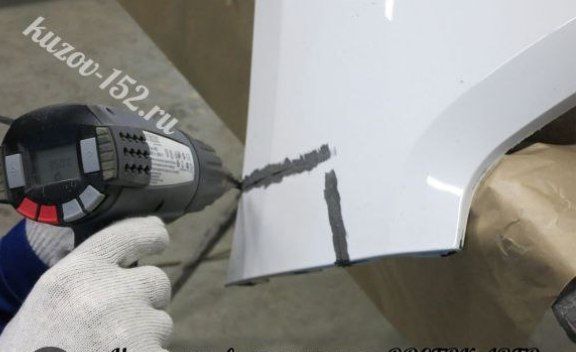 Бамфер фары ремонт пластмас