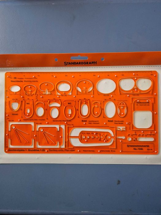 Oferta ! Set 8 buc. Sabloane de desen tehnic Standardgraph. Germania