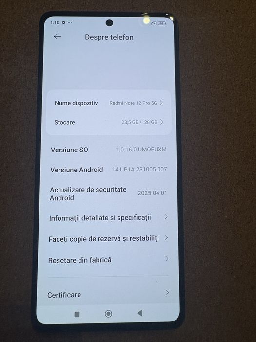 Xiaomi Redmi Note 12 Pro 5G 128 Gb ID-XXL2500