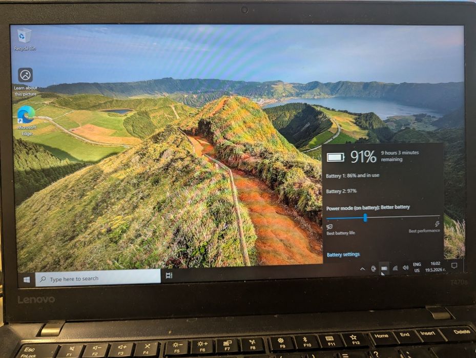 Laptop Lenovo T470s 14" с тъч скрийн 16GB RAM