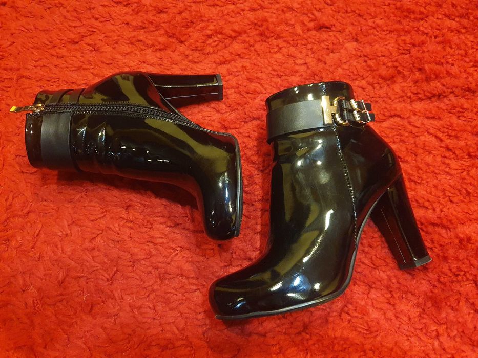 Botine dama piele naturala lac 38