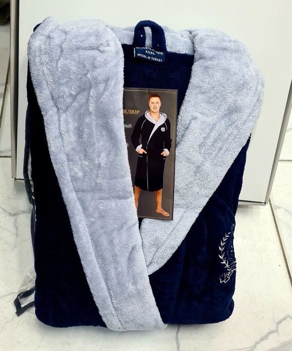 Халат баный с капюшоном