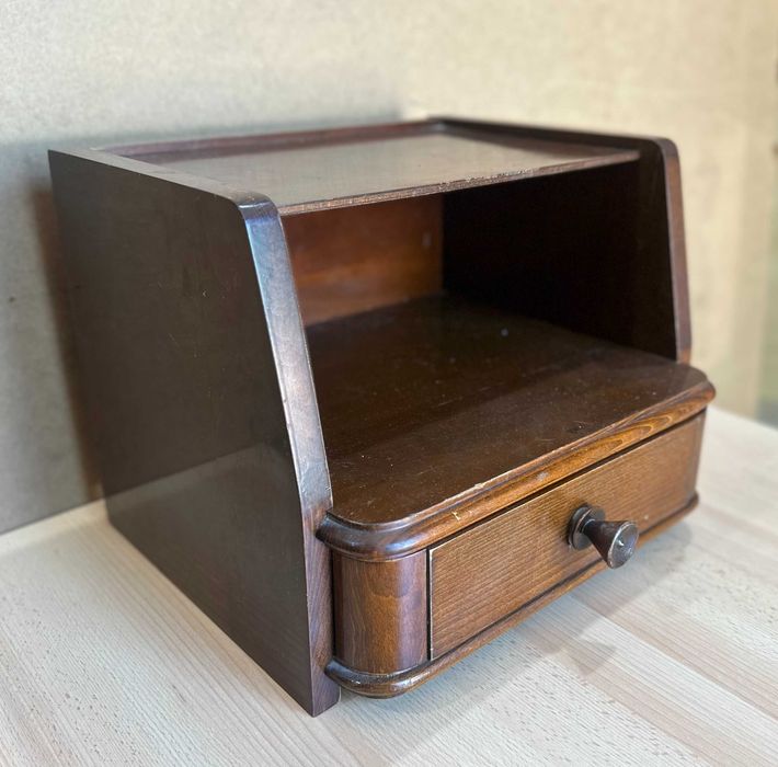 Noptiera Vintage din Lemn; Mic dulap; Suspendat; Sertar