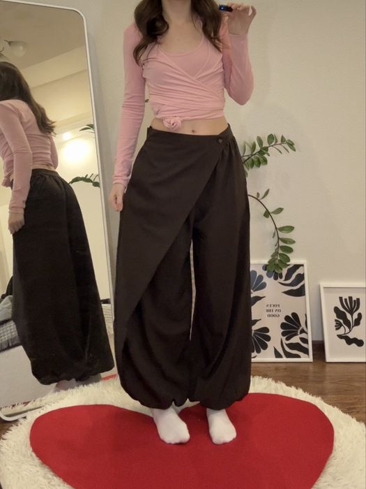 Брюки с запахом, женские