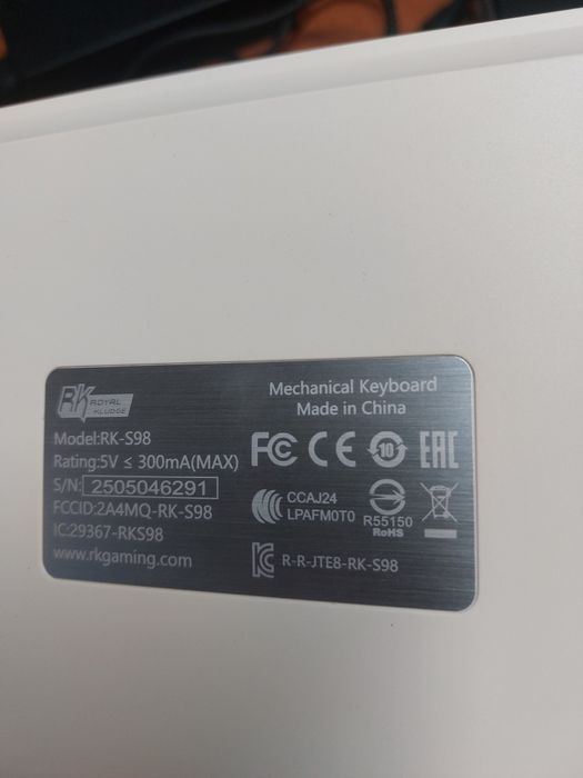 Tastatura gaming mecanica rgb purple,white Rk Kludge s98 limited noua