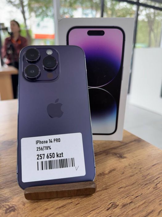 iPhone 14 Pro •256GB/78%Deep Purple Айфон 14 Про •256ГБ/78%қою күлгін