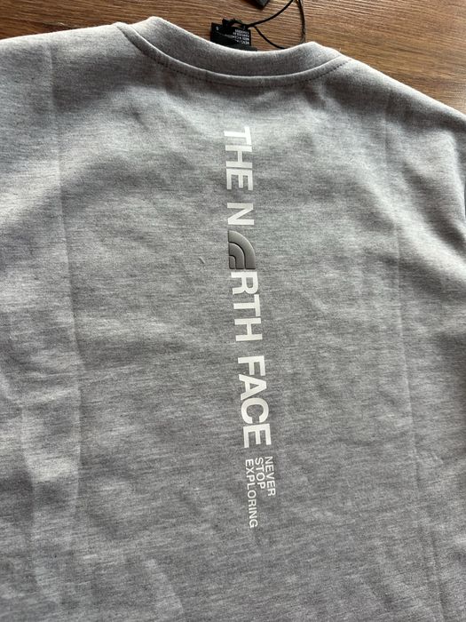 Мъжки,памучен,къс комплект The North Face в сиво,с щампа на гърба