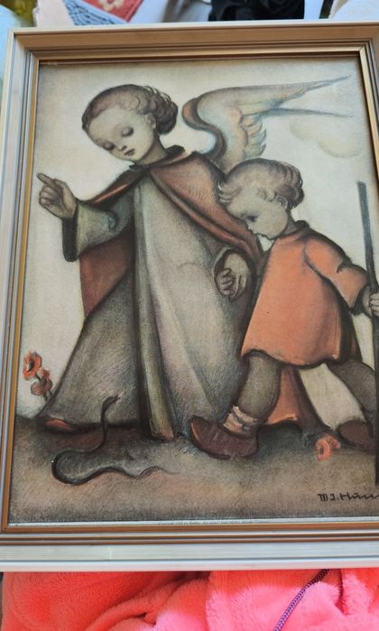 Vând un tablou printat in ulei semnat