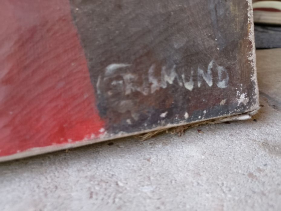 2броя огромни маслени картини доста стари с подпис