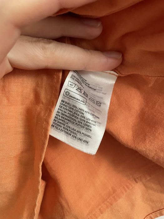 Rochie mini din in cu bumbac