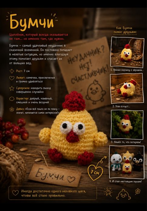 Вязанная игрушка Бумчи