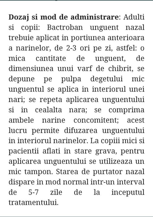 Vând unguent nazal Bactroban