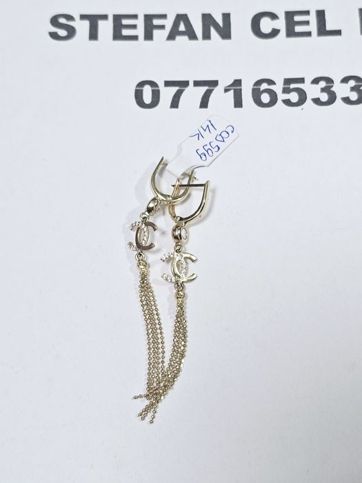 Vand cercei din aur 14 k 3.68 g cod 599