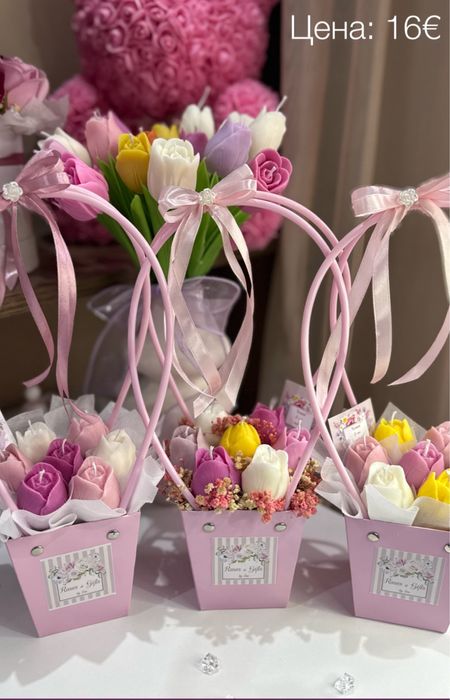 Ароматни натурални свещи и вечни букети за всеки повод