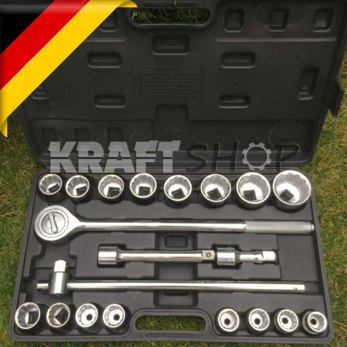 НЕМСКА Камионска Гедория KRAFTWELLE 3/4 Тресчотка 21 Части + ЛЕД ФЕНЕР