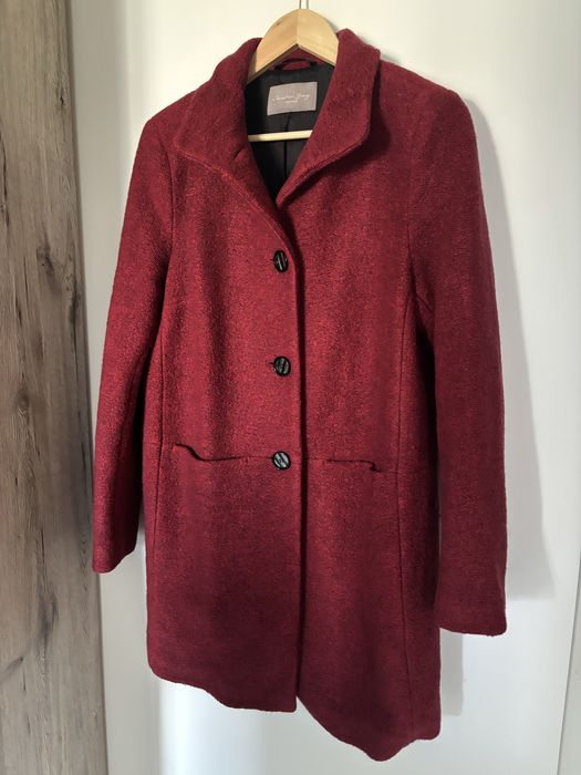Palton lana Christian Berg -cu lână virgina - marimea  S/36 - burgundy