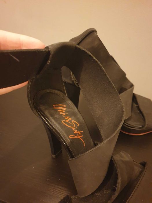 Miss sixty кожени сандали/обувки на висок ток