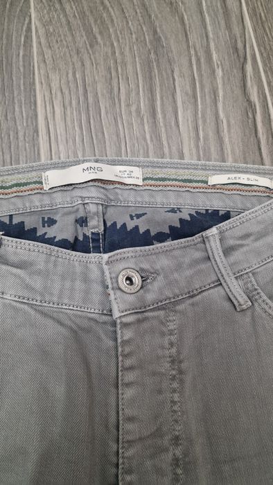 Pantaloni Mango Man slim, gri