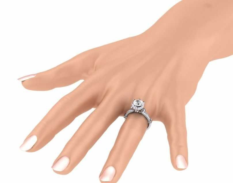 Inel de logodna Glamira  aur alb 1.25 crt