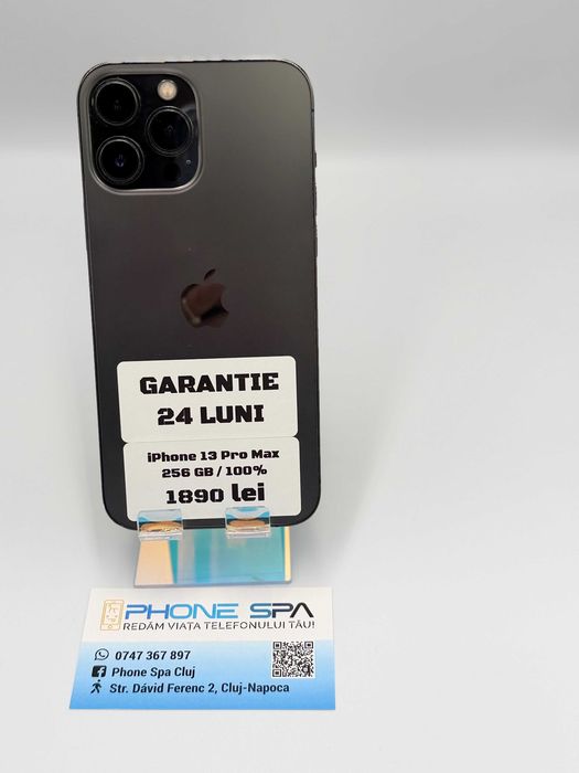 iPhone 13 Pro Max 256Gb 100% - Din magazin,cu garantie!