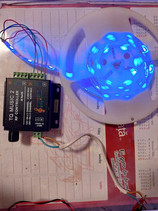 Controler muzical banda LED RGB 18A 216W