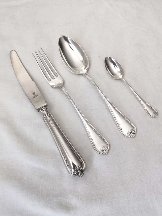 Tacamuri din argint masiv 800 pentru peste