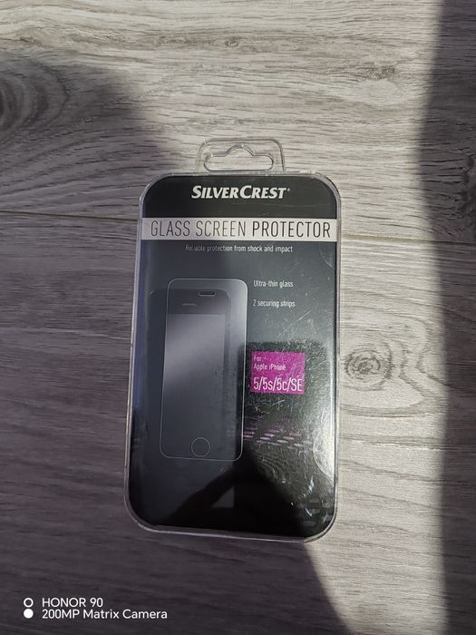 Folie de sticlă SilverCrest pentru iPhone 5 / 5s / 5c / SE – Nouă, sig