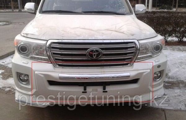 Накладка переднего бампера lc200