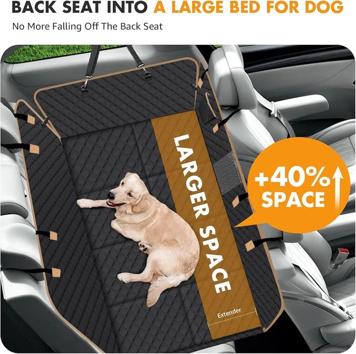 Усилено покривало/ легло/ за задна седалка за куче с твърдо дъно (XXL)