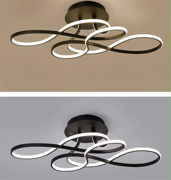 LED димируема таванна невисяща лампа 70 см черна/златна 70×40 см, 110W