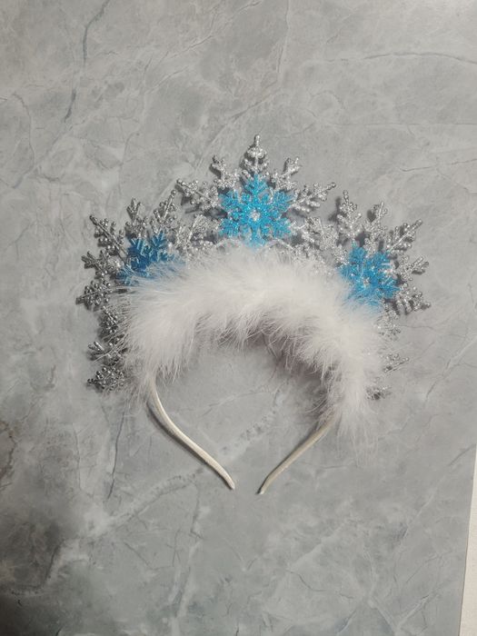 Ободок снежинки   ручной работы