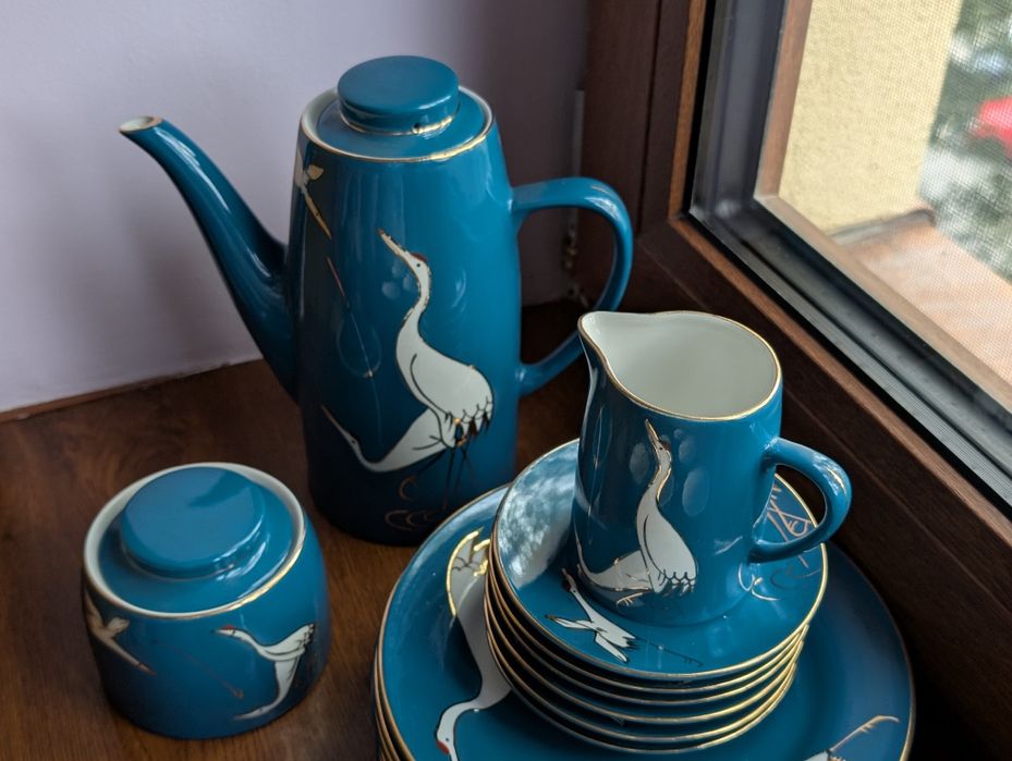 Serviciu de cafea, porțelan China, retro