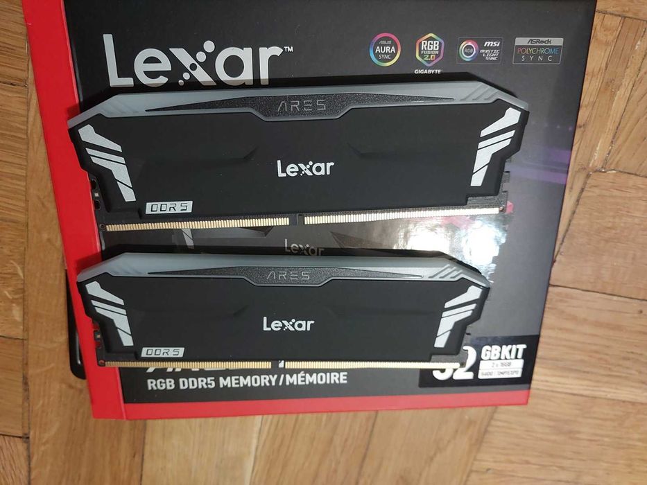 32GB 6400MT/s  DDR5 CL32 - Lexar ARES RGB (EXPO, XMP) - Нови!
