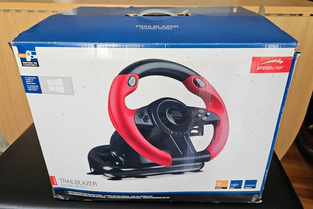 Vand volan gaming cu force-feedback si pedale Speedlink Trailblazer pt PC/PS4/Xbox