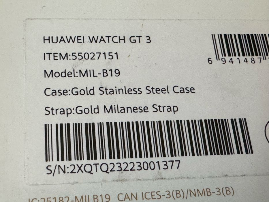 smart часовник huawei watch GT 3 42mm gold